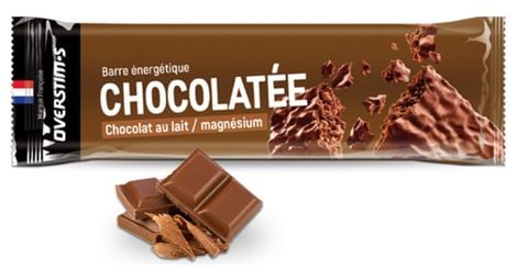 Barre energetique overstim s chocolatee chocolat au lait magnesium