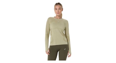 Maillot Manches Longues Asics Road Seamless Kaki Femme