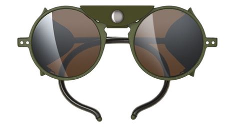 Gafas Izipizi GLACIER Pro, color caqui / Lentes espejadas plateadas y marrones