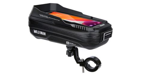 Sacoche de guidon vélo étanche PU+EVA+TPU avec pochette téléphone