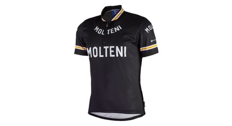 Maillot Manches Courtes Velo Rogelli Molteni - Homme - Noir