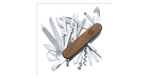 Victorinox swiss champ wood noyer 1.6791.63 - couteau suisse de poche 91 mm - 29 fonctions