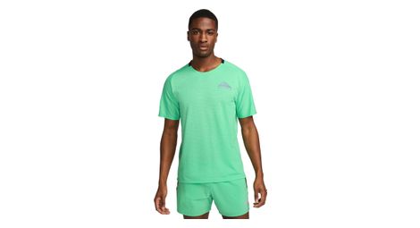 Nike dri-fit trail solar chase short sleeve jersey green s