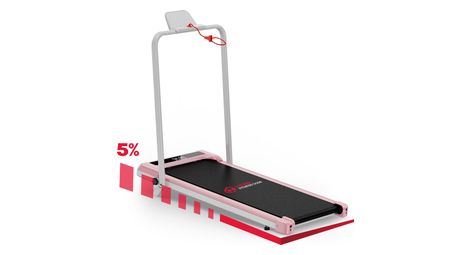 Tapis de Course - Pliable - avec Barre - Inclinaison 6km/h - Pink