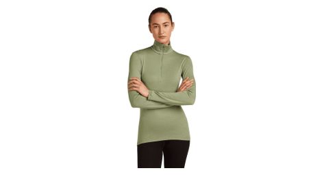 Baselayer 1/2 zip Icebreaker Merino 260 Tech Vert Femme