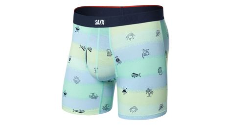 Boxer Saxx Vibe Xtra Soft Comfort Brief Fly blu/verde da uomo