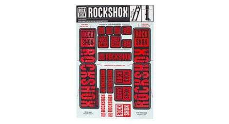 Kit stickers rockshox pour fourche 35 mm rouge