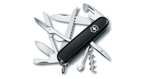 Couteau de poche moyen victorinox huntsman 1.3713.3b1 avec 15 fonctions comprend des ciseaux et un bûcheron en blister-noir