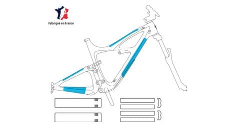 Ytwo coatup vbr300 e-bike kit di protezione del telaio 8 pezzi - trasparente / lucido