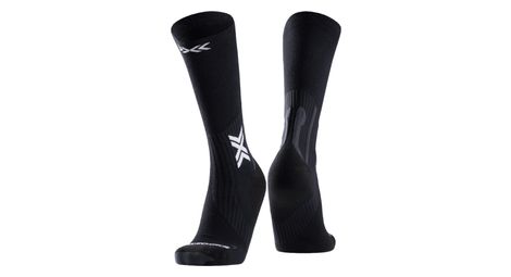 Chaussettes x-socks run perform warm crew noir/gris clair