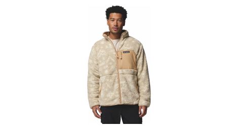 Veste polaire columbia sherpa réversible winter pass beige homme