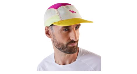 Cappellino Kiprun 5 Panel giallo/rosa
