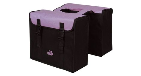 Sac double greenlands, l noir-violet. taille 38x34x13cm. capacité 35l