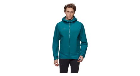 Veste imperméable mammut ducan guide hooded bleu
