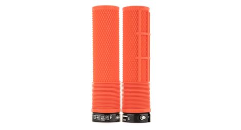 Paire de grips dmr deathgrip flangeless thin orange gum