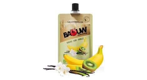Puré energético de plátano-kiwi-vainilla ecológico baouw 90g