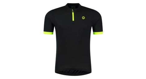 Maillot manches courtes rogelli core homme noir/fluor