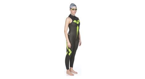 Traje de arena para mujer neopreno sin mangas negro verde xs