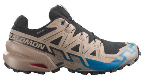 Salomon Speedcross 6 GTX trailschoenen voor heren, zwart/beige/blauw
