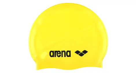 Bonnet de bain arena classic silicone jaune 