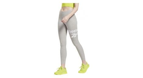 Collant long femme reebok big logo gris