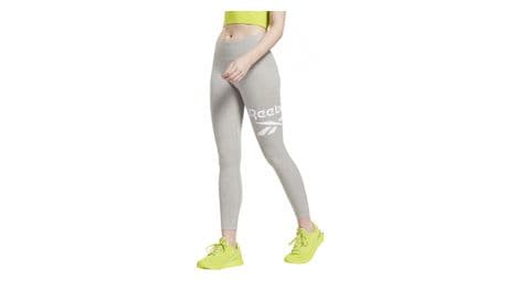 Collant long femme reebok big logo gris 