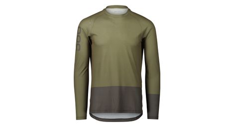 Maillot manches longues poc mtb pure vert gris fonce