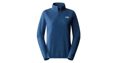 Forro polar azul 100 glacier 1/4 zip para mujer de the north face