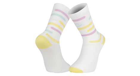 Chaussettes bv sport light haute rio jaune rose