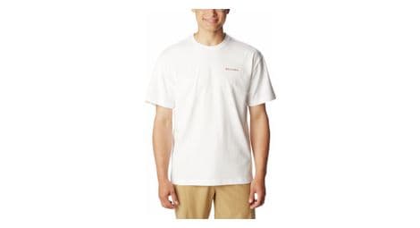 Camiseta de manga corta columbia burnt lake white