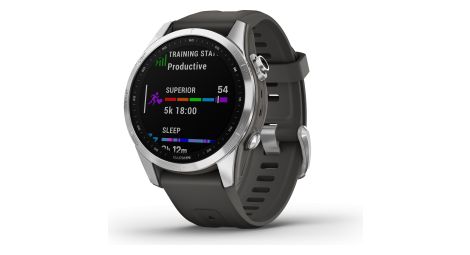 Montre de sport garmin fenix 7s argent gris fonce