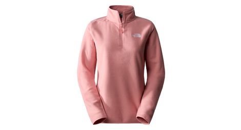 The north face 100 glacier 1/4 zip fleece pink s