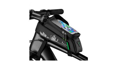 Sacoche de cadre de vélo rockbros  avec housse pour téléphone - noir