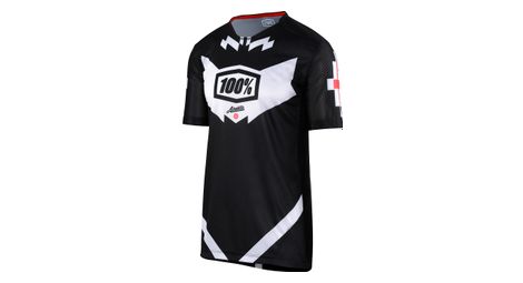 Maillot manches courtes 100% airmatic jeronimo noir blanc