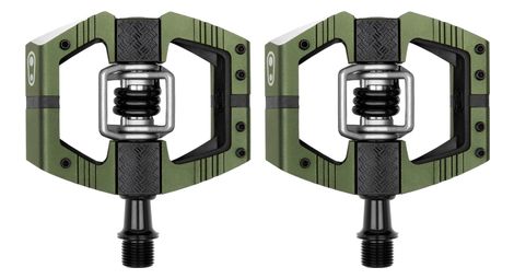 Paire de pédales automatiques crankbrothers mallet enduro vert dark