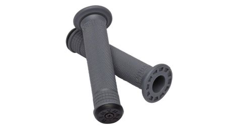 Paire de grips renthal push on medium gris fonce