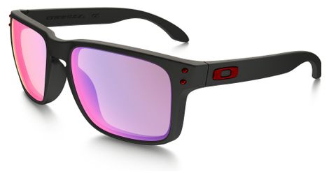 OAKLEY Paire de Lunettes HOLBROOK Matte Black/Positive Red Iridium Ref OO9102-36