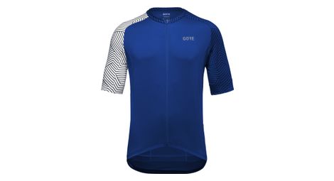 Maillot gore c5 de manga corta azul / blanco m