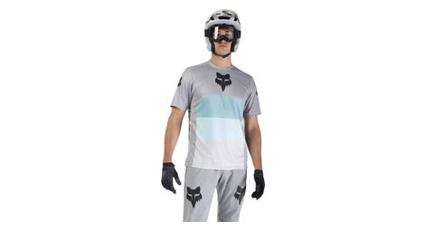 Maillot de manga corta fox ranger grid gris para hombre