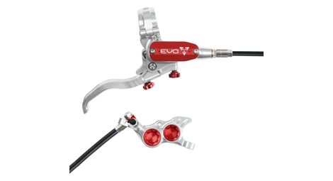 Frein arrière hope tech4 evo tr4 argent / rouge durite standard