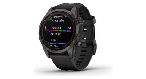 Montre de sport garmin fenix 7s sapphire solar titane carbon gris