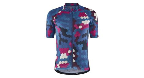 Maillot manches courtes craft adv endur graphic bleu rose