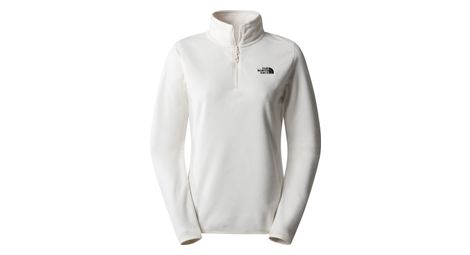 Polaire femme the north face 100 glacier 1 4 zip blanc