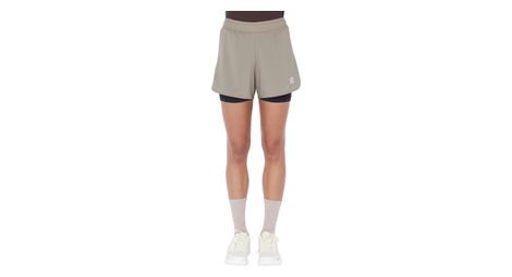 Pantalones cortos 2 en 1 Circle Super Short beige para mujer