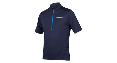 Maillot manches courtes demi-zip endura hummvee bleu marine