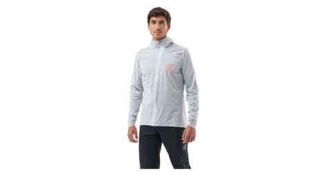 Veste imperméable Compressport Hurricane Waterproof 10/10 Gris Homme