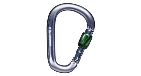 Mousqueton à vis black diamond pearlock gris