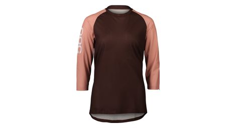 Maillot manches 3/4 femme poc mtb pure marron foncé/clair