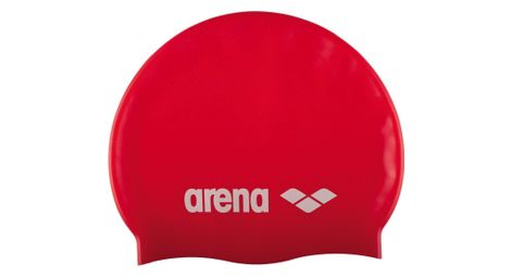 Bonnet de bain arena classic silicone rouge
