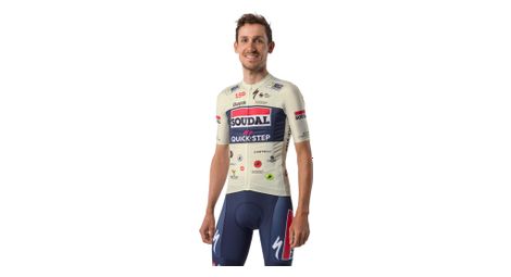 Maillot de manga corta Castelli Soudal Quickstep 150 años Giro26, color beige, para hombre
